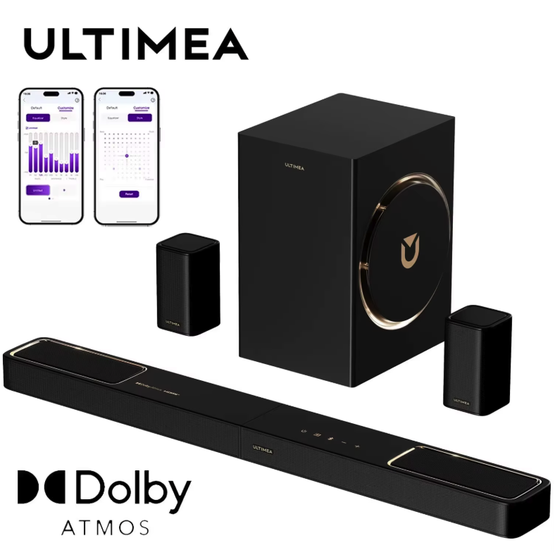 Soundbar ULTIMEA Skywave F40 Boom 5.1.2 z Dolby Atmos, subwooferem i głośnikami tylnymi