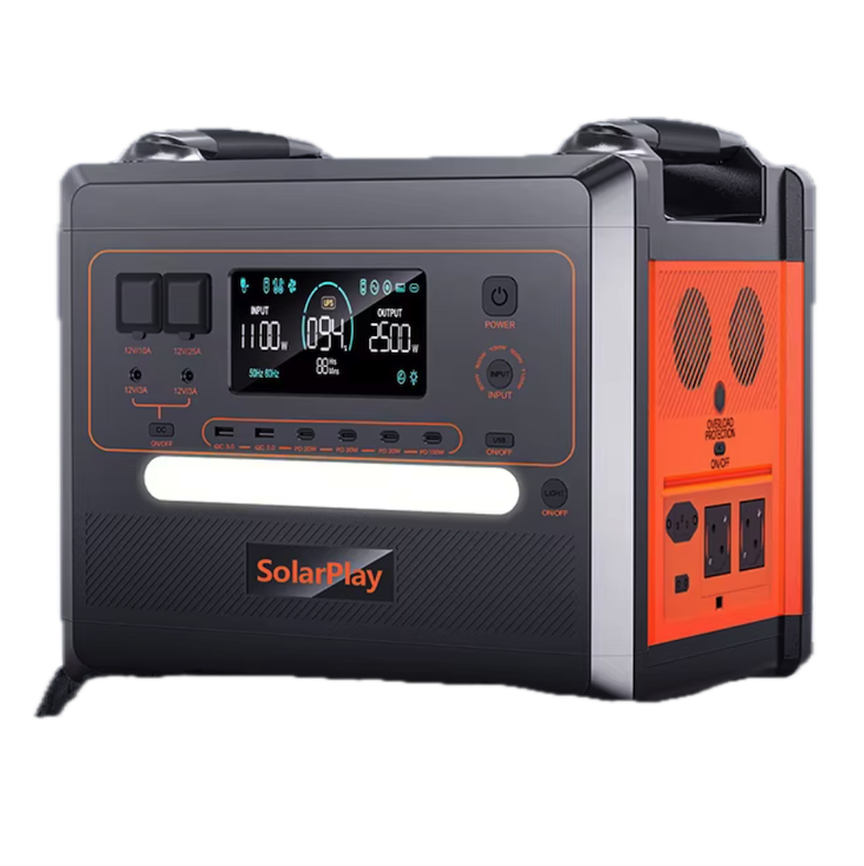 Przenośna elektrownia SOLARPLAY Q2501/Q2402M 2400W z baterią LiFePO4 2160–2304Wh