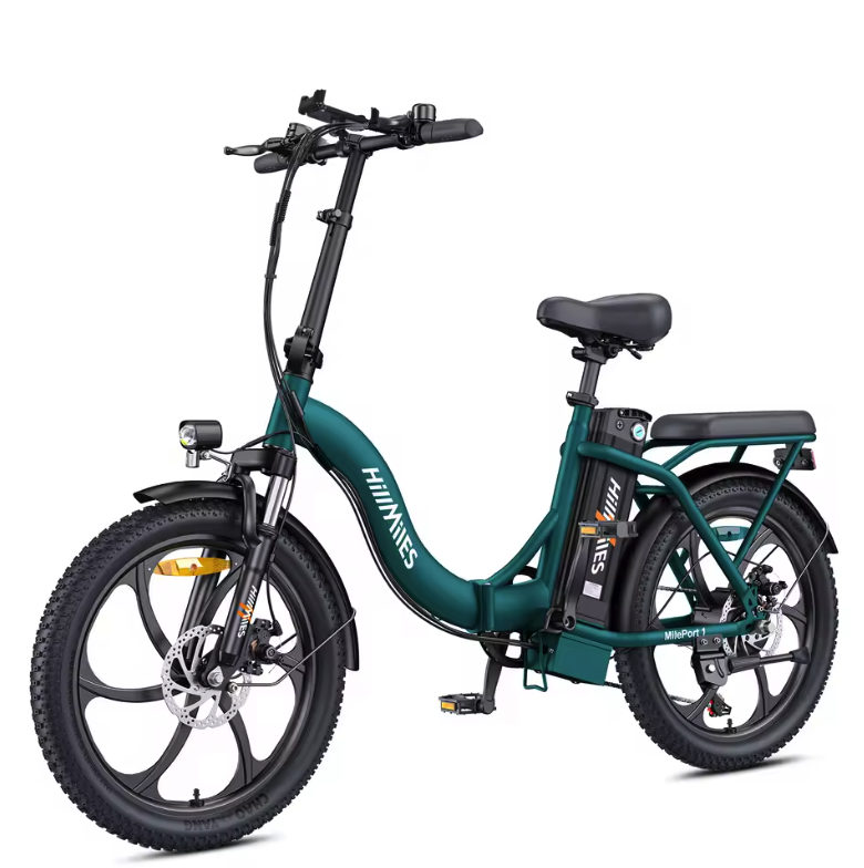 Rower elektryczny składany do miasta HillMiles MilePort, silnik 250W, akumulator 36V 13Ah, opony fat 20×3.0, idealny e bike do dojazdów do pracy i weekendowych wyjazdów, zasięg do 100 km
